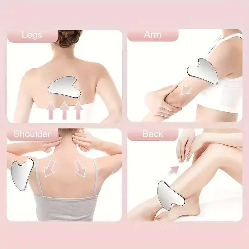 Массажер гуаша из нержавеющей стали в форме сердца 8,5 х 5,5 см Киев - изображение 6