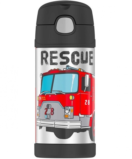 Дитячий Термос (Термофляга) із трубочкою для напоїв 355 мл Thermos "FUNTAINER" (12001F) Нержавіюча сталь Нововолинськ - фото 1