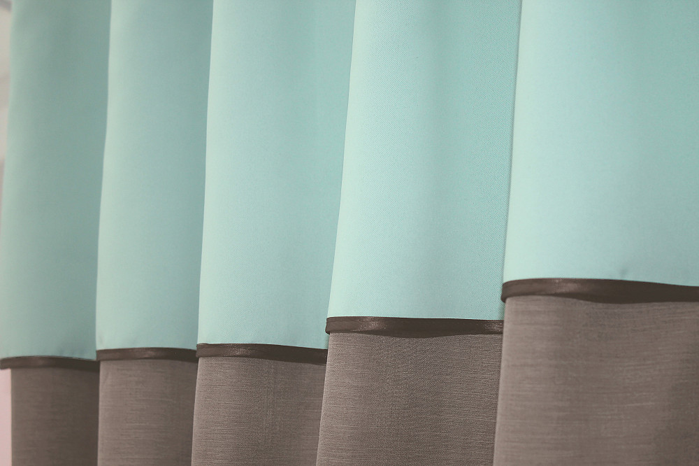 Кухонные шторы VR-Textil № 073к с ламбрекеном и подхватами какао с фисташковым  270х170 см (52-0492) Киев - изображение 4