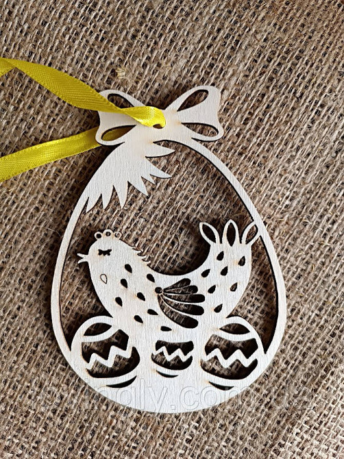 Пасхальный сувенир из дерева для декора или подарка. Ирпень - изображение 1