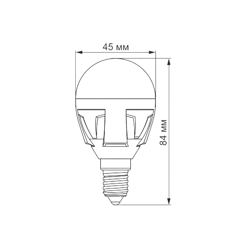 Лампа G45 7W E14 3000K 220V LED Videx Житомир