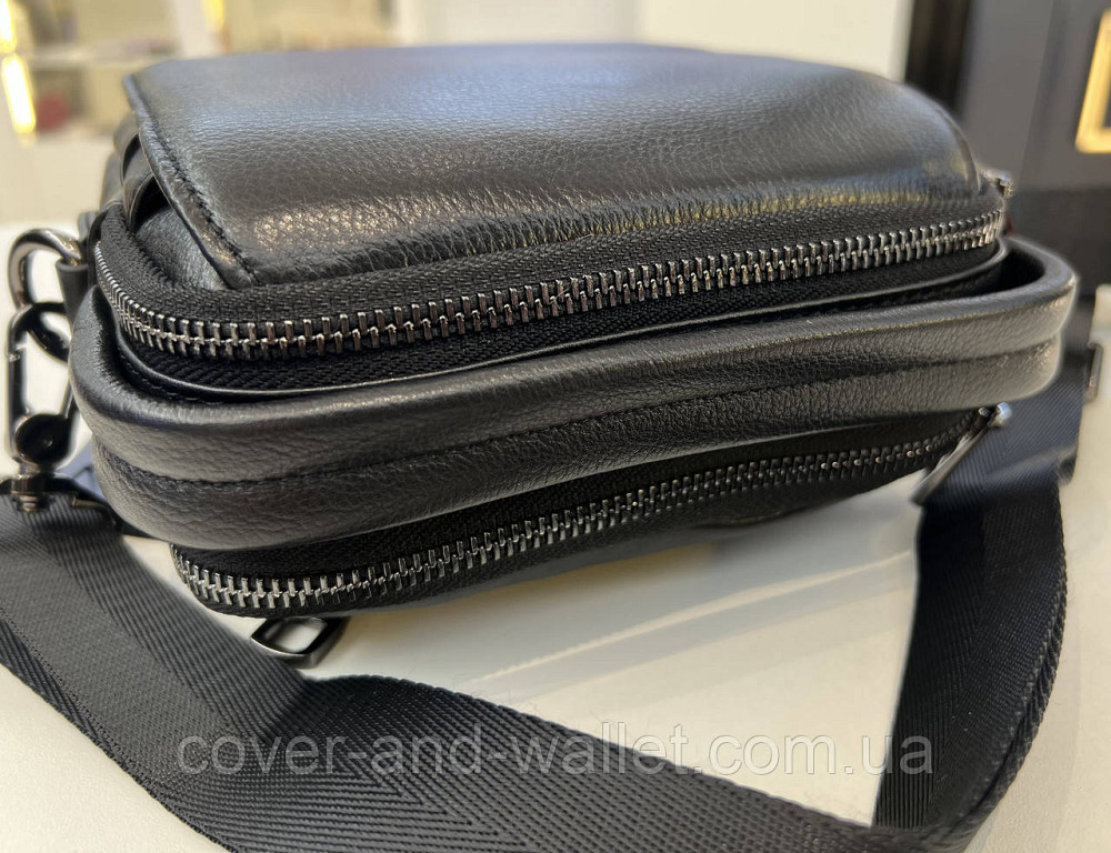 Мужская компактная сумка-барсетка через плечо с ручкой из мягкой кожи ST 2053 Киев - изображение 2