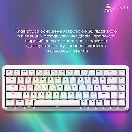 Клавіатура Ajazz AK680 Max Magnetic Switch White (AK680-WM-W-A) ( Білий ) Харьков