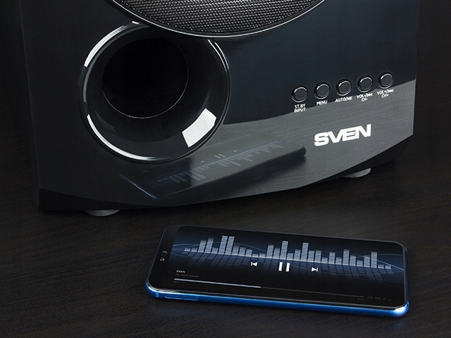 Акустична система мультимедійна 2.1 bluetooth з пультом SVEN (MS-2080) (USB, SD, FM) Нововолинськ - фото 7