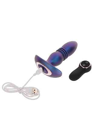 Анальная пробка с вибрацией и фрикциями Toy Joy The Tough, с пультом, синий Sex Aura Киев