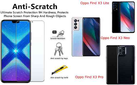 Защитное стекло NeoGlass для Oppo Find X3 Lite, Find X3 Neo, Find X3 Pro – ультрапрозрачное и устойчивое Киев