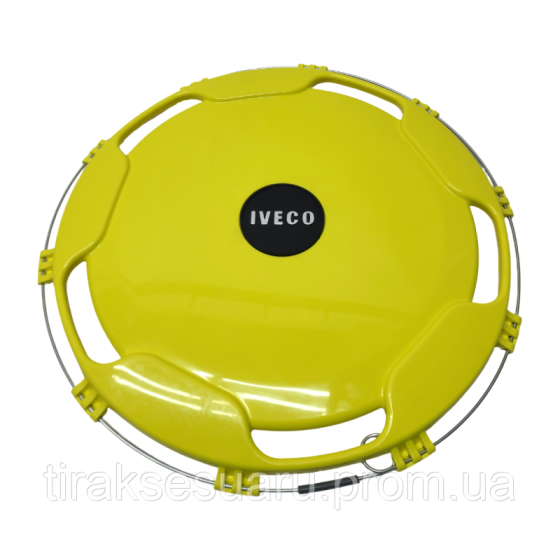Колпак колеса 22.5 задний (пластик,желтый с логотипом) Iveco. Колпаки на колеса 22.5 задние Луцк