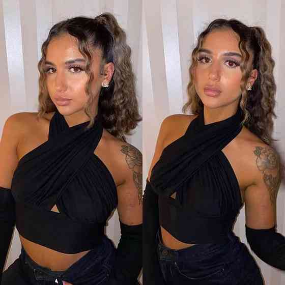 Женский летний топ с открытыми плечами из плотного микродайвинга Одесса