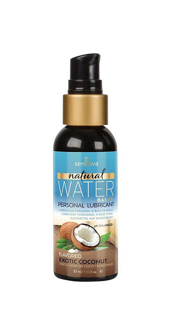 Змазка на водній основі Sensuva Natural Water-Based Exotic Coconut (57мл) без гліцерину та парабенів Sex Aura Київ - фото 1