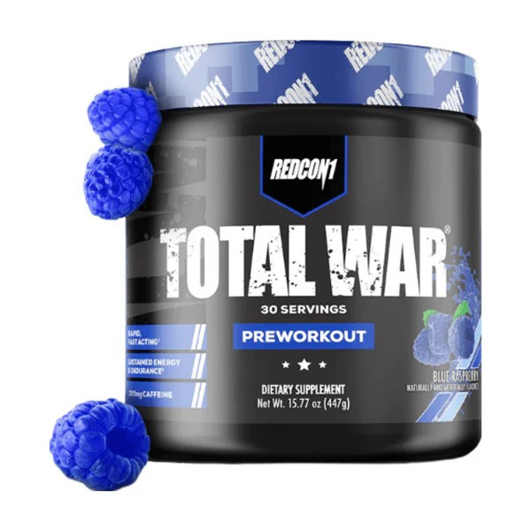Передтренувальний комплекс Redcon1 Total War PREWORKOUT 447 г, Blue Raspberry Луцьк - фото 1