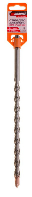 Свердло для бетону GRANITE SDS-PLUS S4 12х260 мм 0-12-260 Рівне - фото 2