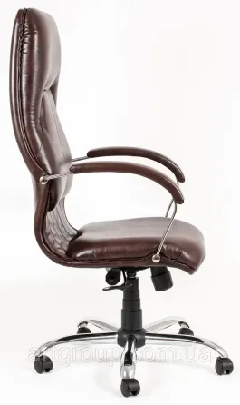 Офісне Крісло Керівника Richman Nicosia Titan Dark Grey Хром М3 MultiBlock Коричневий Дніпро