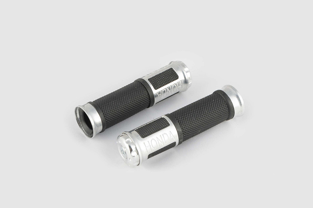 Ручки керма з алюмінію. відбійником (срібло) (mod:Honda) GJCT Київ - фото 1