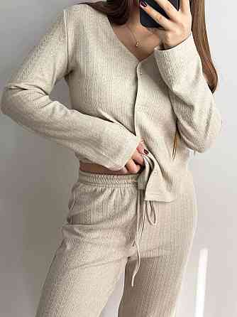 Универсальный женский костюм из трикотажа Бежевый XS-S Харьков