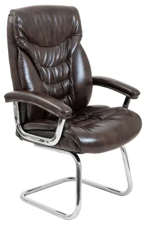 Офисное Конференционное Кресло Richman Cagliari Titan Dark Brown CF Хром Коричневый Днепр