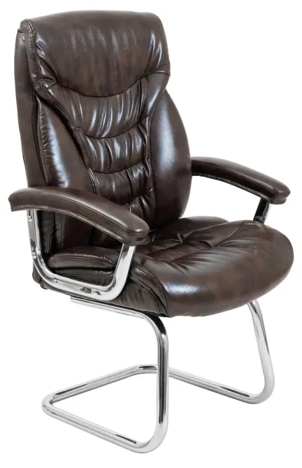 Офисное Конференционное Кресло Richman Cagliari Titan Dark Brown CF Хром Коричневый Днепр - изображение 1