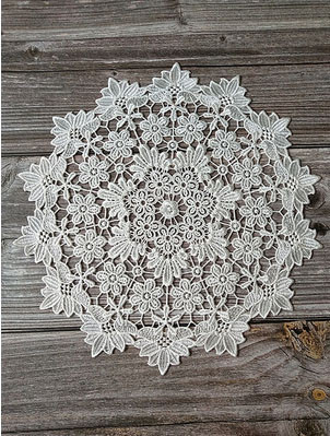 Серветка кругла на стіл із мережива Київ - фото 1