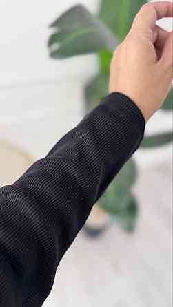 Женский базовый прогулочный костюм тройка: кардиган футболка и штаны трикотажный рубчик Черный, 50/52 Одесса