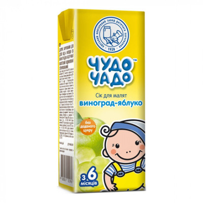 Сік дитячий Чудо-Чадо Виноградно-яблучний 200 мл (4820016251748) Вінниця - фото 2