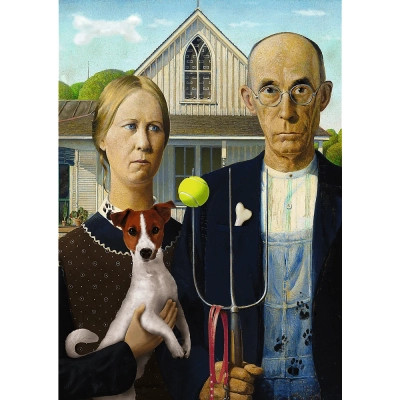 Пазл Trefl American Gothic:Собачье издание 500 элементов (5900511375268) Винница - изображение 2