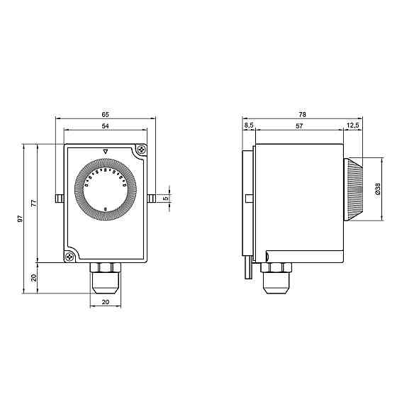 Термостат Icma накладной регулируемый №610 Киев