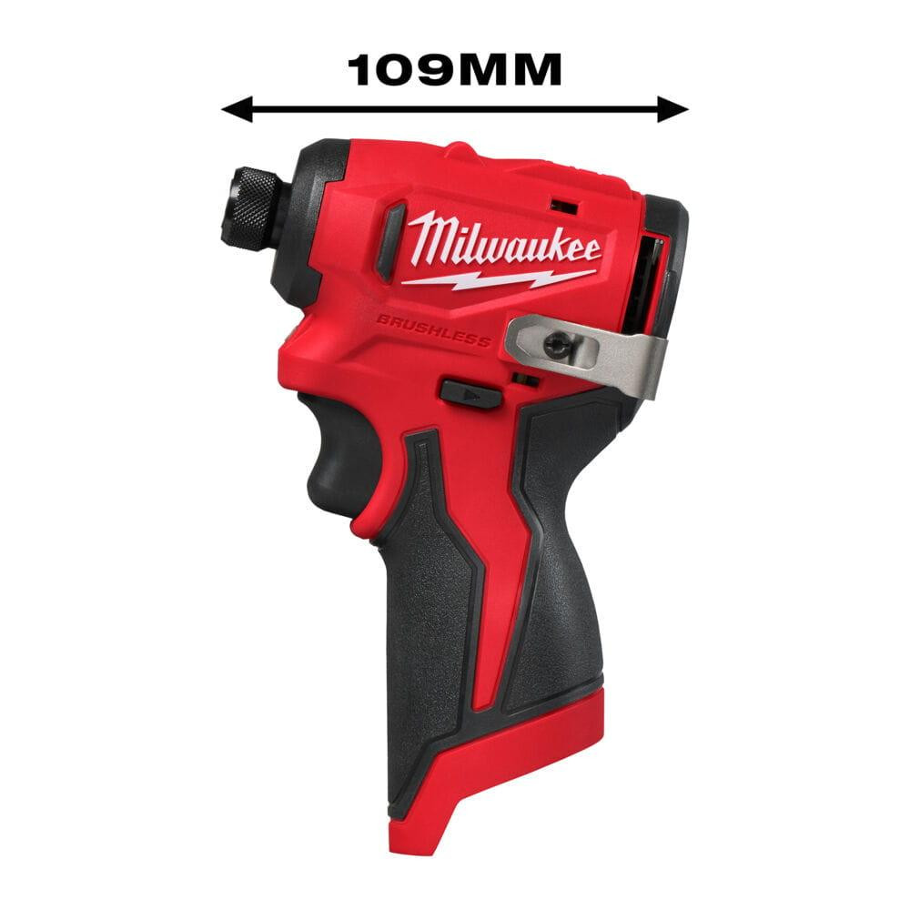 Гвинтокрут акумуляторний 1/4'' HEX MILWAUKEE M12 BLIDRC-202C (124Нм) (+ заряд.пристрій, 2 акум., кейс) Одеса - фото 2