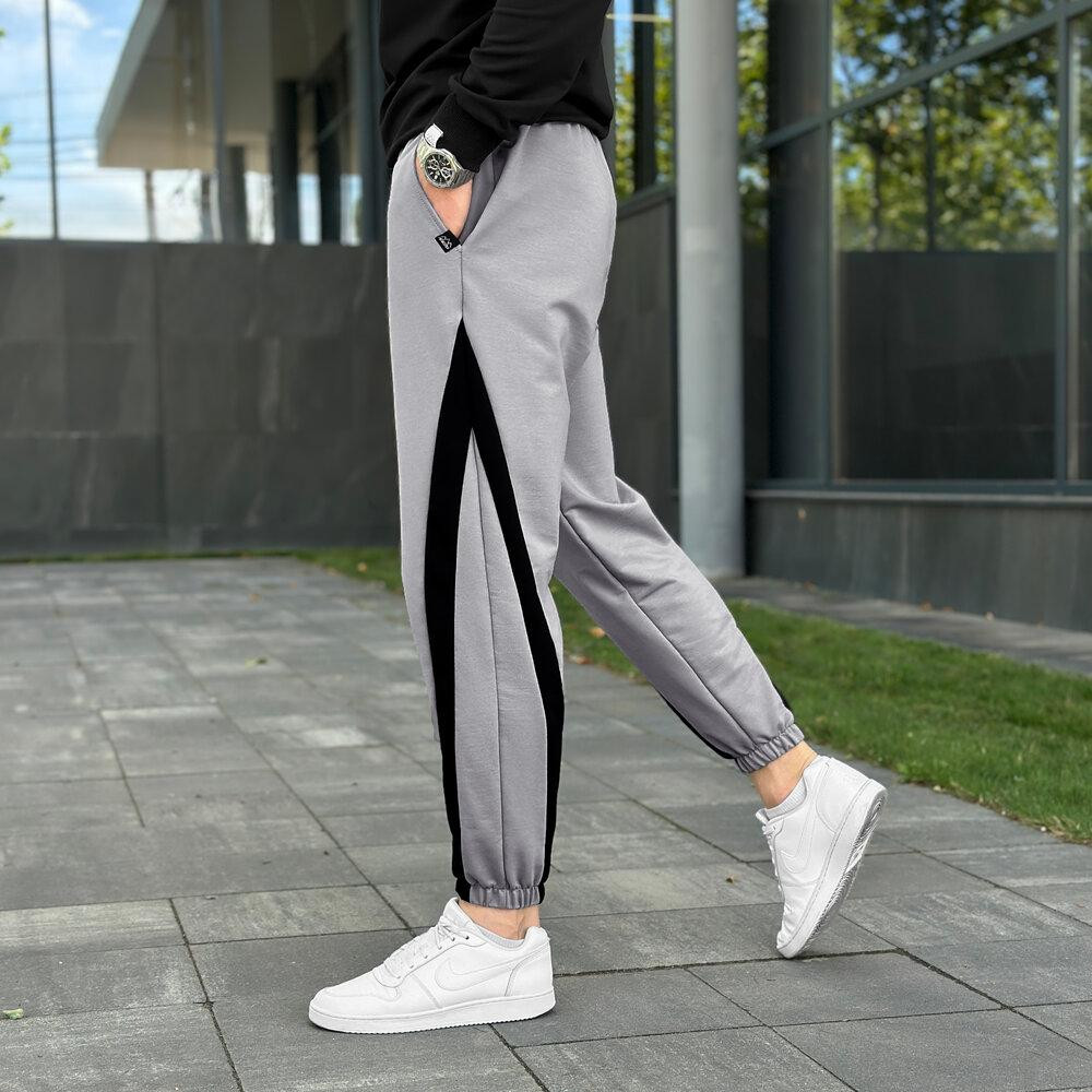 Чоловічі сталеві джогери з чорними вставками Pobedov Shade Київ - фото 11