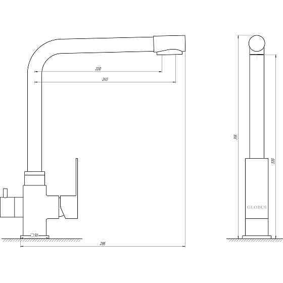 Змішувач для кухні під осмос Globus Lux ALPEN SUS-0110-1 Луцк