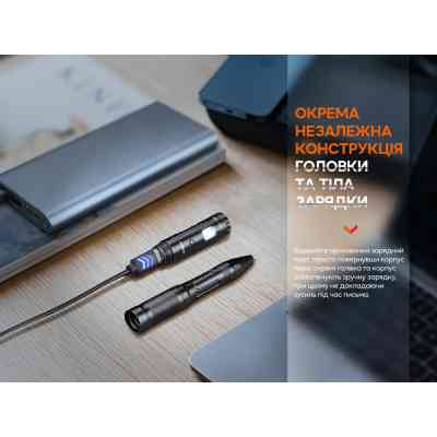 Тактична ручка Fenix T6 з ліхтариком Blue (T6-Blue) Вінниця