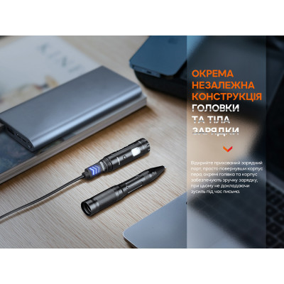 Тактична ручка Fenix T6 з ліхтариком Blue (T6-Blue) Вінниця - фото 3