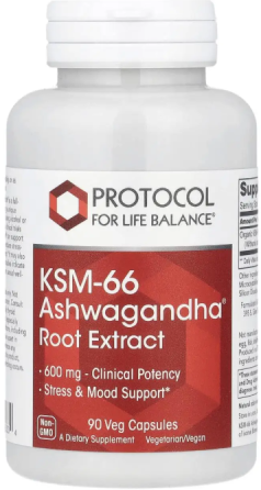 Ашваганда Protocol for Life Balance KSM-66 Ashwagandha 90 раст капс Киев