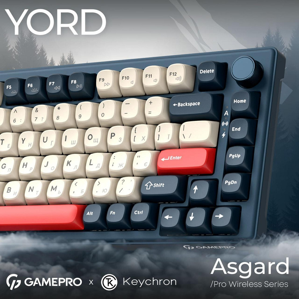 Клавіатура бездротова GamePro Asgard Yord Keychron Super Red Switch Blue (MK266BL) ( 13565 ) Харків - фото 7