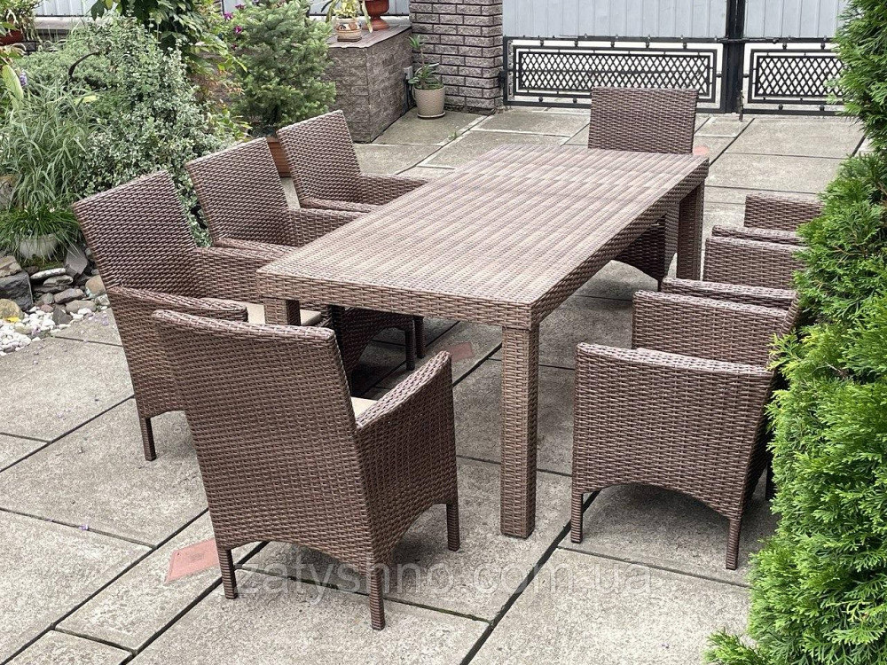 Ротангові меблі вуличні коричневі плетені Київ - фото 7