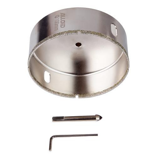 Свердло корончате алмазне по склу та кераміці 100мм з центрувальним свердлом Alloid Одесса - изображение 8