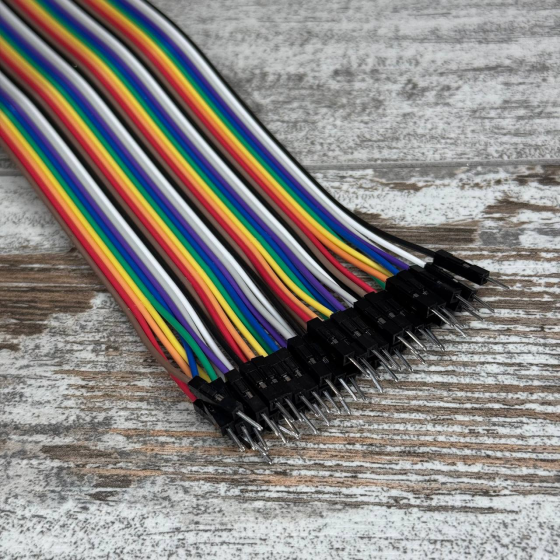 Dupont кабель тато-мама 20 см, набір 40 шт для Arduino, макетних плат та електронних модулів Київ