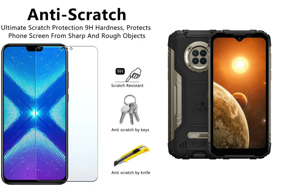 Защитное стекло NeoGlass для Doogee S96, S96 GT, S96 Pro – ультрапрозрачное и устойчивое Киев - изображение 1