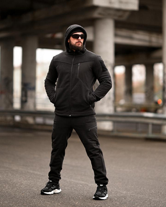 Флисовый спортивный тактический костюм TARANTUL black ТР6551 Одесса - изображение 4