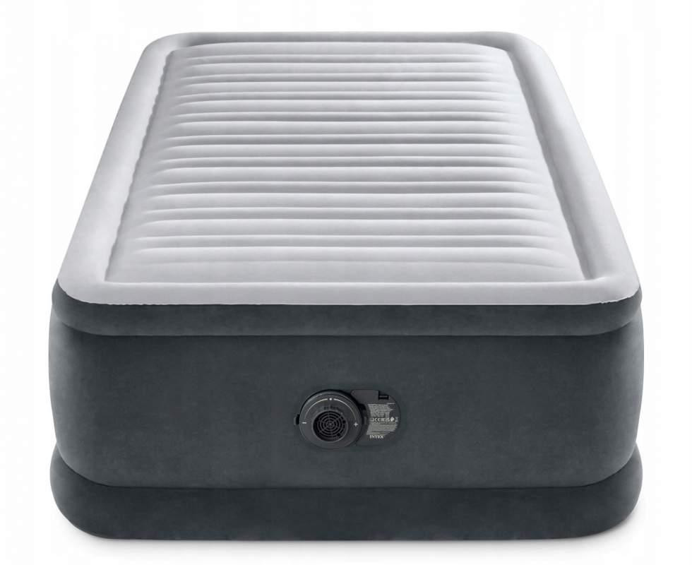 Ліжко односпальне надувне з електронасосом інтекс 191*99*46 см сіре Київ - фото 1