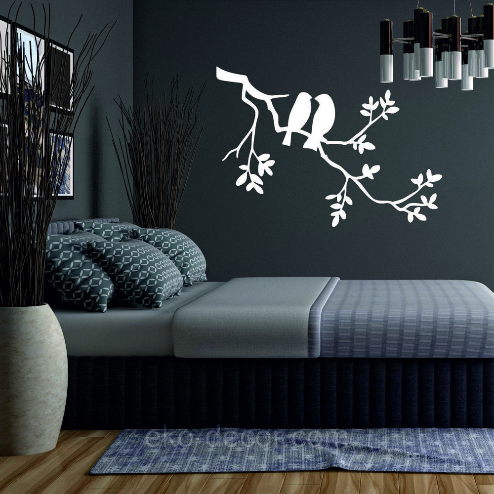 Декоративное настенное Панно «Две птички», Декор на стену 50*35 см, Белый Киев - изображение 1