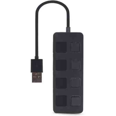 Концентратор Gembird USB 2.0 4 ports switch black (UHB-U2P4-05) Винница
