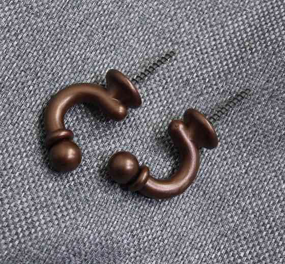 Гачки для підхватів (011кр) набір 2 шт коричневий (83-008) Київ