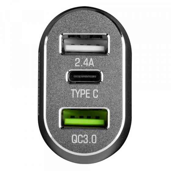 Автозарядка 3xUSB (USB-C, 2xUSB-A) PD/QC3.0 біла Modecom (ZT-MC-CU2C1-07) Киев