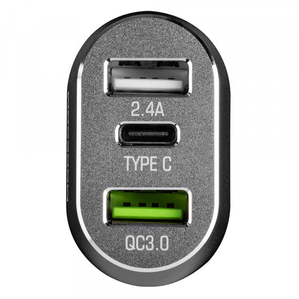 Автозарядка 3xUSB (USB-C, 2xUSB-A) PD/QC3.0 біла Modecom (ZT-MC-CU2C1-07) Київ - фото 3