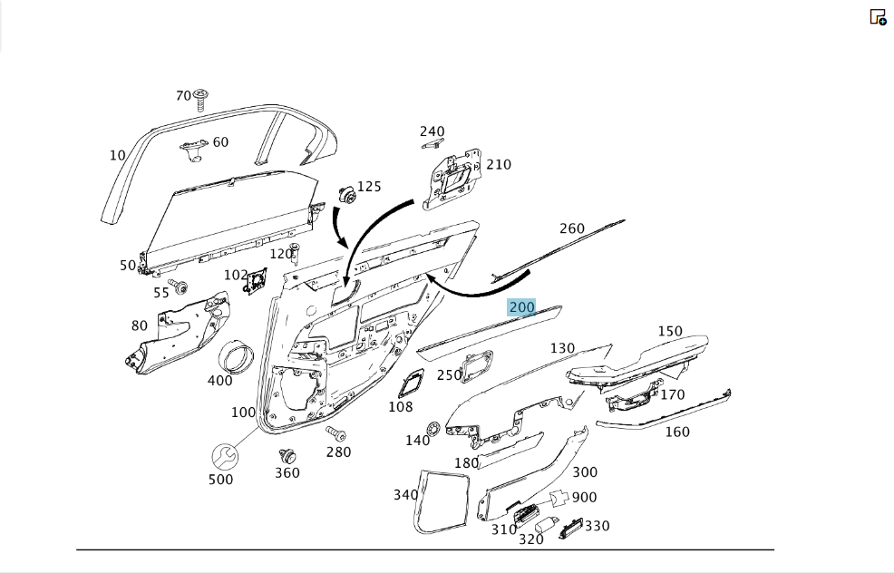 Mercedes-Benz  A2127301822 Алюмінієва декоративна накладка задніх правих дверей E-class W212 E-class S212 Одеса - фото 2