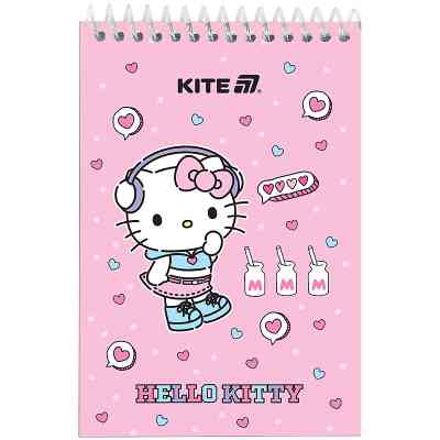 Блокнот Kite на спіралі Hello Kitty А6, 48 аркушів, нелінований (HK25-196-1) Вінниця