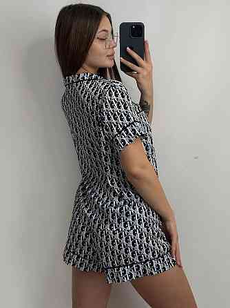 Піжама жіноча з сатину з шортами і сорочкою Сірий XS/S Харків