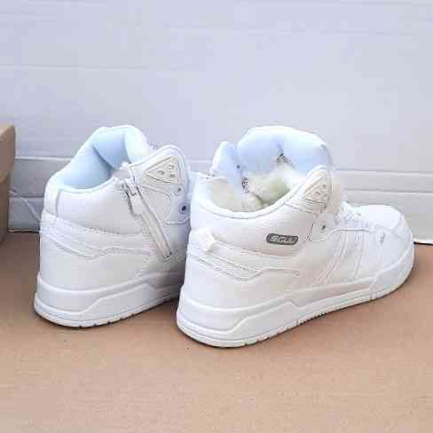 Зимові чоловічі високі Кросівки з Мехом Білі Зима Хух (розміри: 41,43,44,45,46) Дніпро