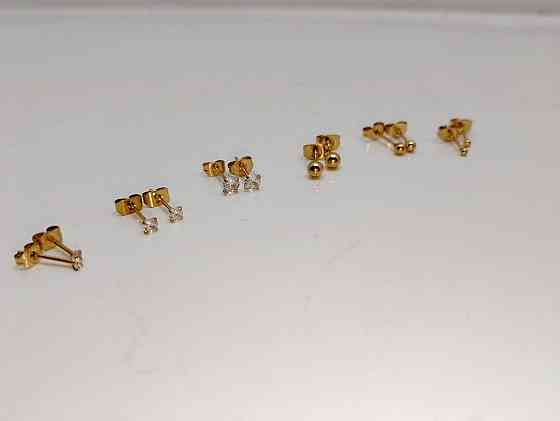 Набір сережок гвіздки 6 пар Луцк