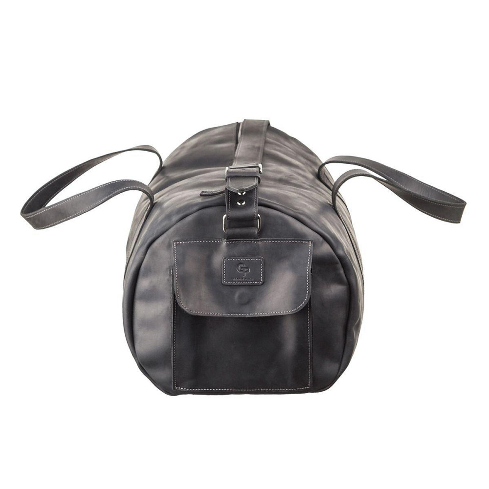 Сумка дорожная Grande Pelle 11046 из винтажной кожи Черная Киев - изображение 4