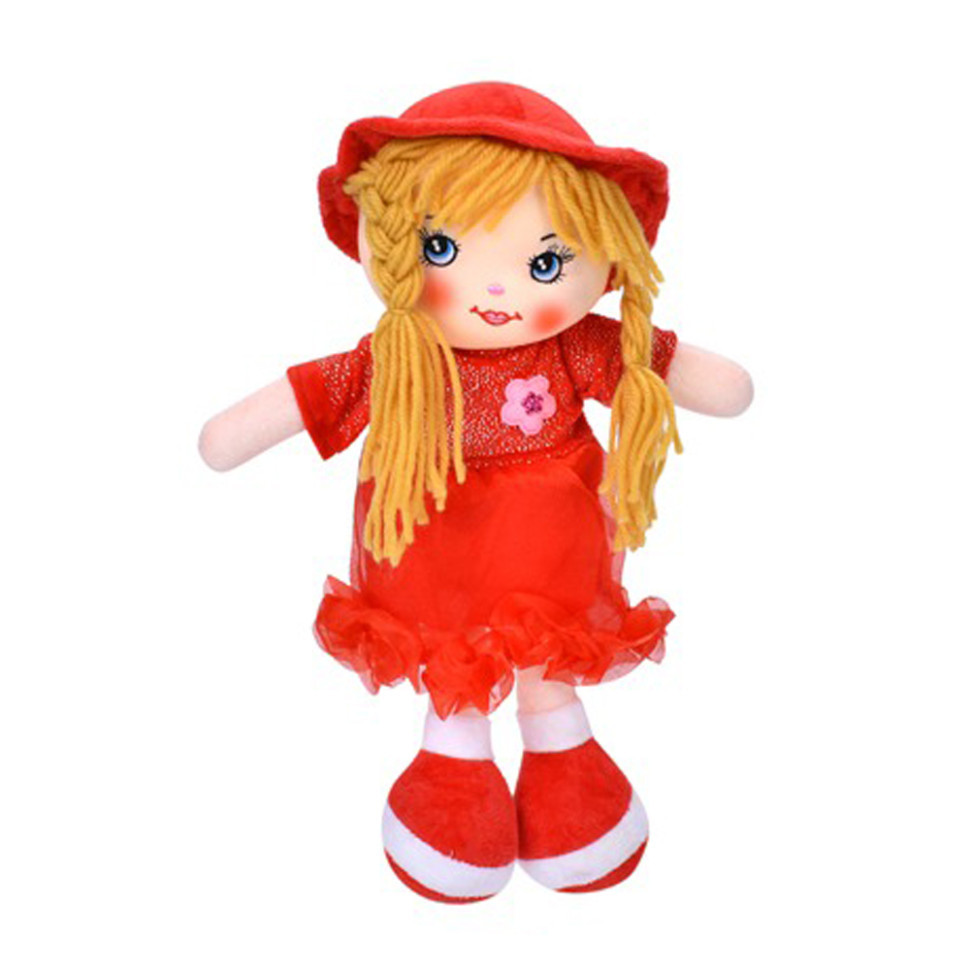 Дитяча іграшкова лялька YG0009(Red) 33 см, м'яка набивна, петелька Вінниця - фото 1